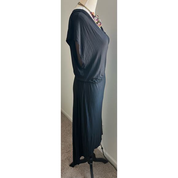 NWT Mossimo Black Dolman Sleeveless V-Neck High/Low Hem Soft Dress Size XXL - Picture 3 of 7